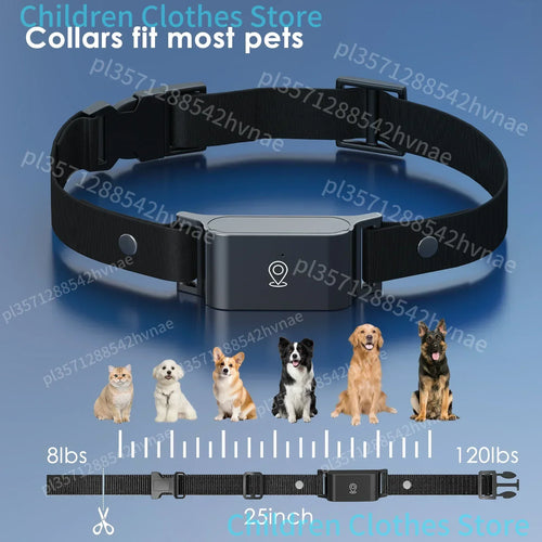 IP67 Waterdichte 4G GPS Huisdier Tracker Halsband – Real-Time Tracking, Anti-Verlies Locator voor Honden & Katten met Gratis App, Magnetisch Opladen